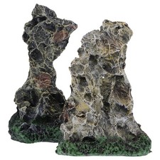 2 Pcs Mini Resin Figurines Ornaments Aquarium Rockery Fish Tank Decoration