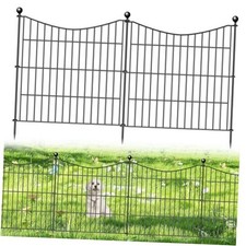5 Panels No Dig Dog Fence Outdoor for Yard, 24 5 Panels-10 ft L X 24 in H 