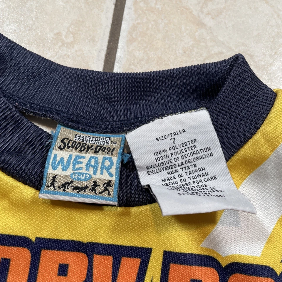 Vintage Scooby-Doo Cartoon Network Wear R U? AOP Shirt Long Sleeve Size 7 Sports - Image 2 of 4