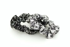 Handmade Medium Slim Scrunchie Set Midnight Daisy