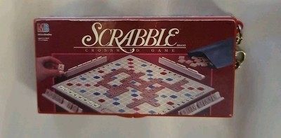 Vintage 1999 Miton Bradley,  Scrabble Game, Key Chain, Small,  Mini, Magnetic 