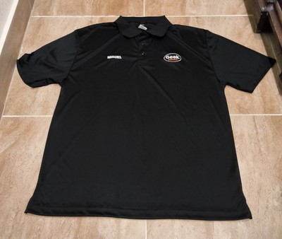 Men's Geek Squad Best Buy Employee Polo Shirt Uniform Black Short Sleeve Sz 2XL