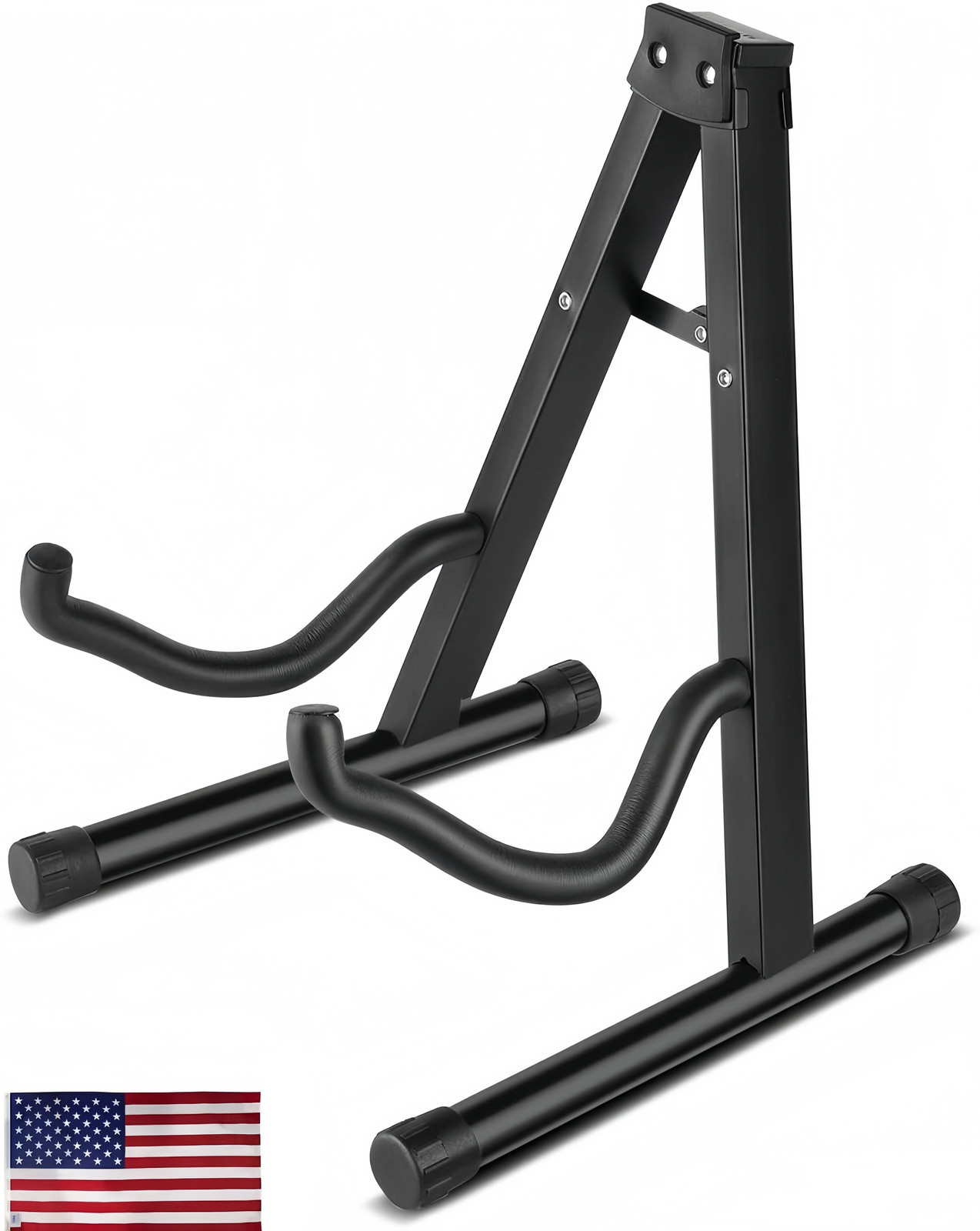 Guitar Stand A-Frame Folding Guitar Stand w/ Non-Slip Rubber and Foam Arms