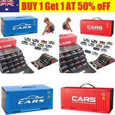 48 Mini Pull-Back Cars with Built-in Garage Set,Multiple Racing car Toys