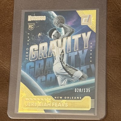 2025-26 Donruss Jeremiah Fears RC Zero Gravity Stars /135 Pelicans