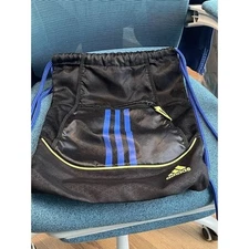Adidas Draw String Bag Blue & Neon Green , Black ,good Condition