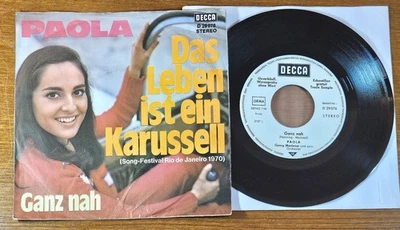PAOLA "Das Leben ist ein Karussell / Ganz nah" 1970 WL PROMO 70er Decca 7" 45 - Bild 1 von 4