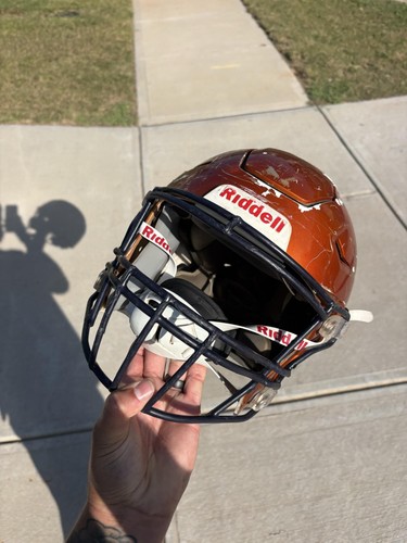 Riddell Speedflex Football Helmet Adult Large Orange Full Face Mask NOCSAE Shell