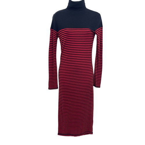 Topshop Ribbed Midi Dress Turtleneck 