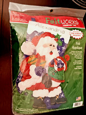 Dimensions Felt Works Santa Applique Christmas Stocking Kit 8147 NEW
