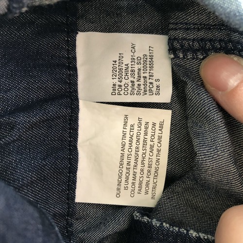 Pagliaccetto Jessica Simpson Cayo taglia S uncinetto lavaggio acido denim invecchiato schiena aperta - Foto 8 di 12