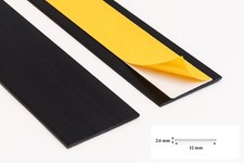 PVC Flat Bar Self Adhesive Trim 1m Durable Black White Cover Architrave Strip