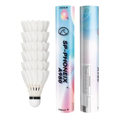 SPPHONEIX SPORT 12 Pcs SPPHONEIX 908 Badminton Shuttlecocks Duck Feather Badminton Balls(Stable)