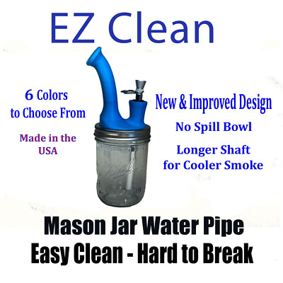 #ad EZ Clean Pipe Mason Jar Glass Hookah Easy Clean Collectible Tobacciana $22.00