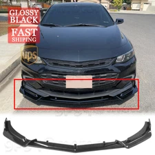 For Chevrolet Malibu LT 2019-2021 V Style Glossy Black Front Bumper Lip Splitter