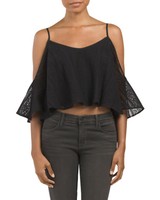 The Fifth Label Sad Song Cold Shoulder Black Crop Top Sz S & M The Fifth Label Sad Song Cold Shoulder Black Crop Top Sz S & M