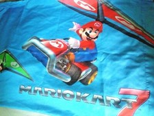 3 Piece Mario Kart 7 Kids Sheet Set Bedding Pillowcase Fitted Flat Twin
