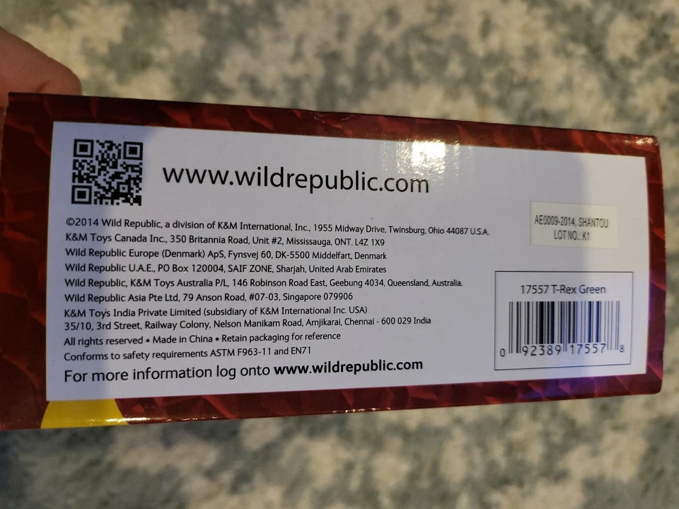 Juguete de dinosaurio de acción Wild Republic CHOMPERS greenT Rex Tyrannosaurus sonido ligero  Foto 3 de 4
