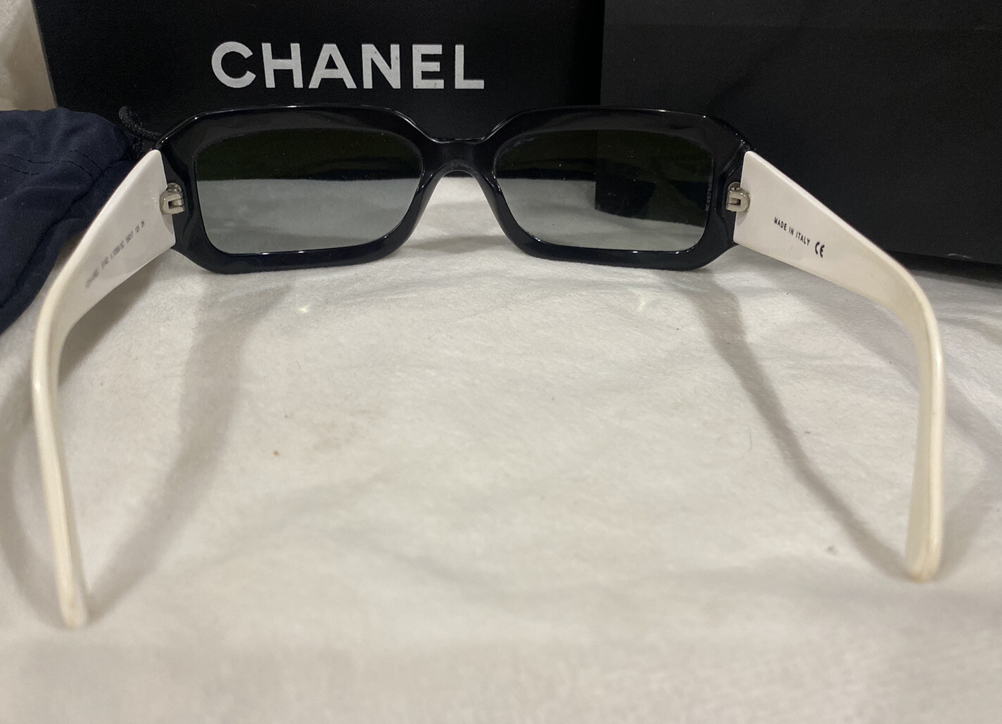 CHANEL Sunglasses AUTHENTIC Square Rectangle Blac… - image 8