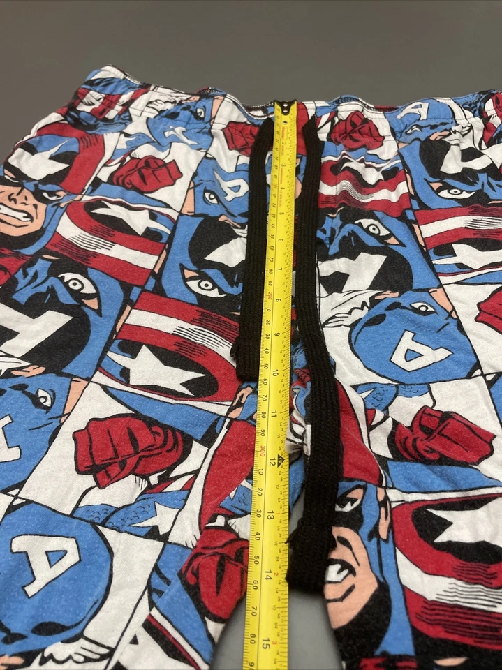 Pantalones de pijama Marvel Capitán América niños grandes o pequeños 100 % algodón 30x26 Foto 3 de 4