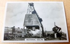 Senior Service British Railways cigarette card 38. Mechanical coaling engine.