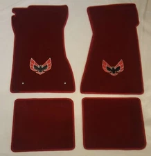 Lloyd Mats Ultimat Pontiac Trans Am Bird Carmine Red 4 Pc Floor Mats (1970-81) 