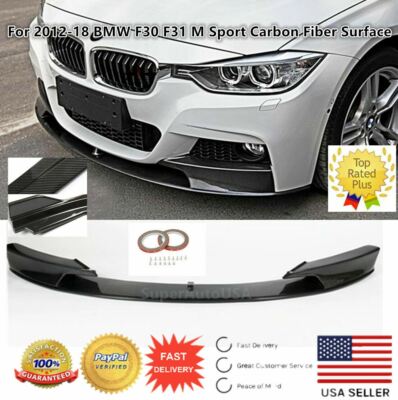 Fit For 2012-2018 BMW F30 3 Series M Style Front Bumper Lip Carbon fiber Style