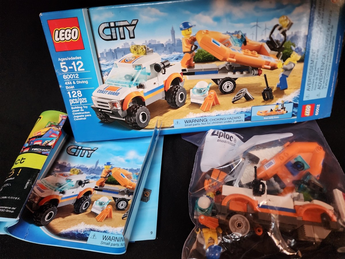 LEGO City Coast Guard 4x4 And Diving Boat (60012) Damaged Box See