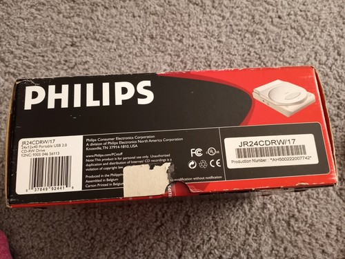 Philips JR24CDRW 24x12x40 External CD-ReWriter Drive - Afbeelding 5 van 9