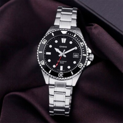 Casio MDV-10D-1A1 Small Petite Size 38mm Black Analog