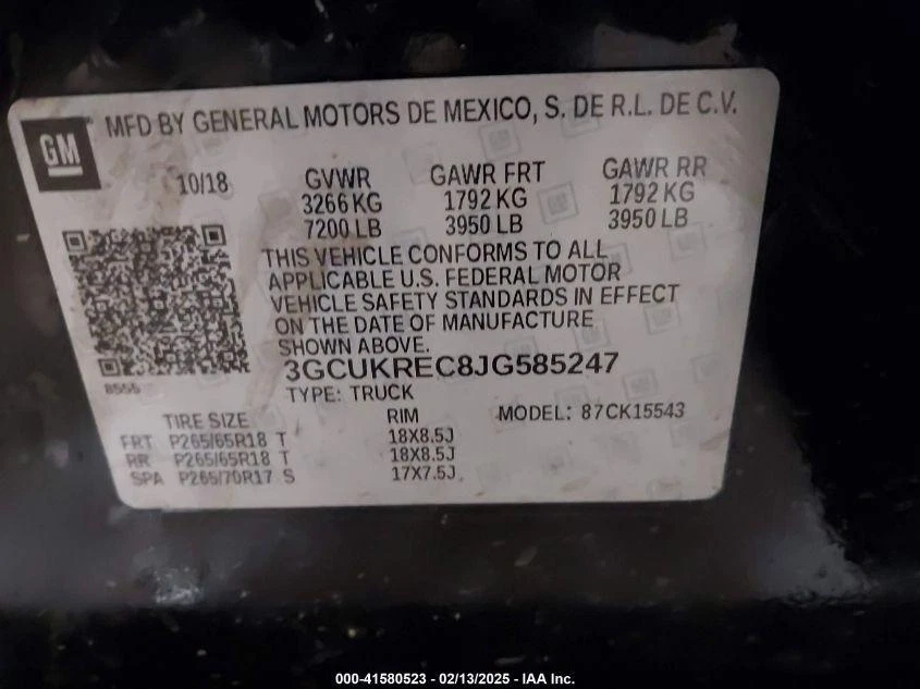 Regulador de ventana de puerta delantera derecha usado se adapta a: Chevrolet Silverado 1500 2018 Foto 4 de 4