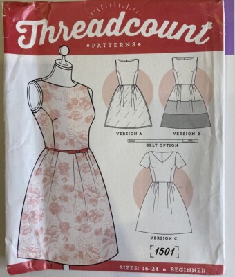 Threadcount 1501 Princess Line Ladies Dress PLUS Bodice Gather New Uncut  Pattern | eBay