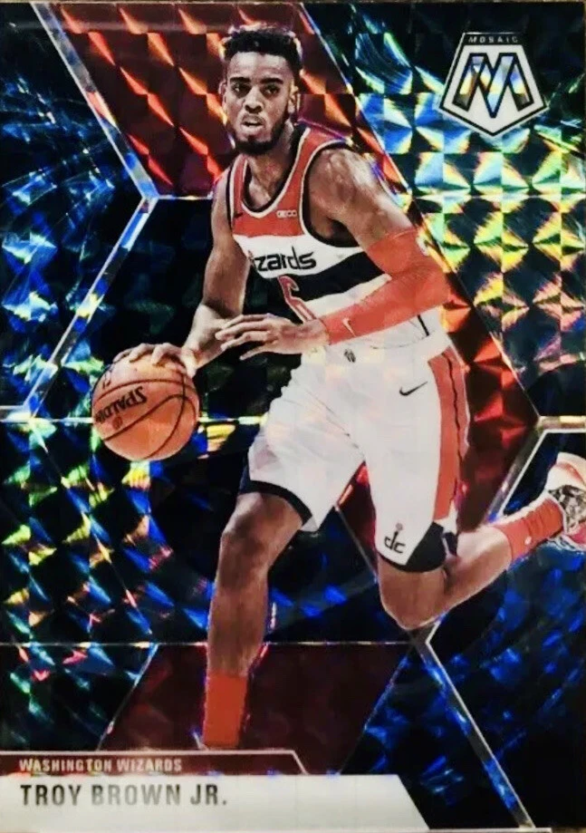 Troy Brown Jr. 2019-20 Panini Mosaic Genesis PSA 9 SSP Wizards Pop 2 - Image 3 of 4