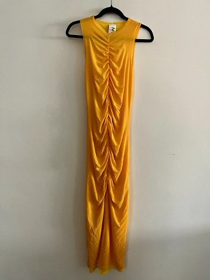 simon miller gold dress SELENE One-Shoulder Strap Satin Maxi Dress – Celestia