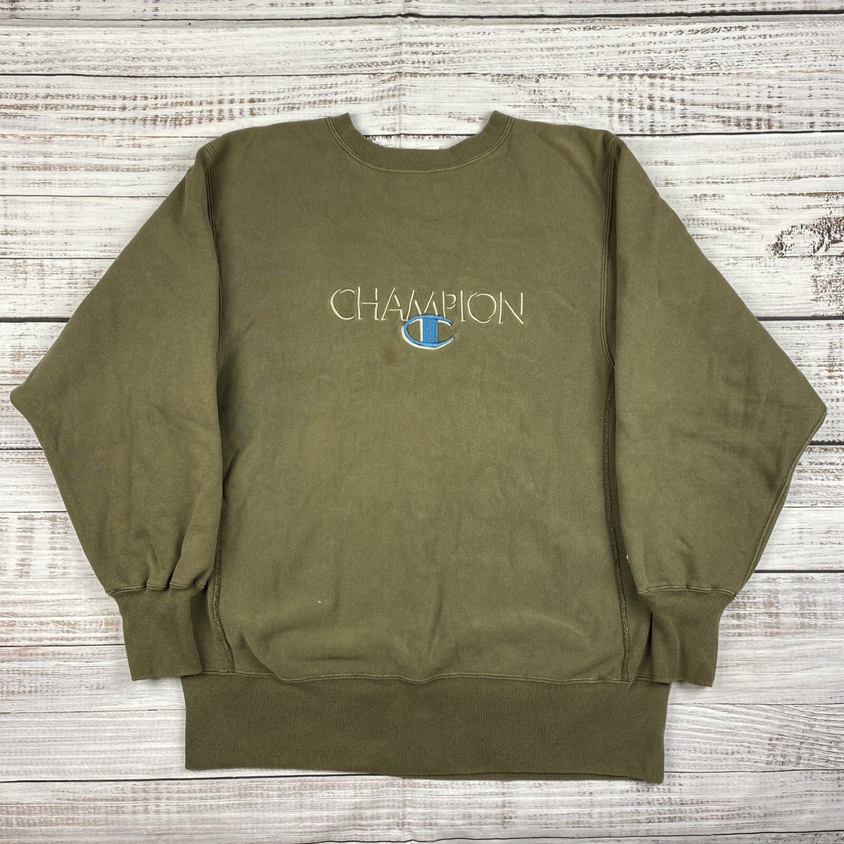 Vintage 90s Champion Reverse Weave Crewneck Embroidered Logo XL 