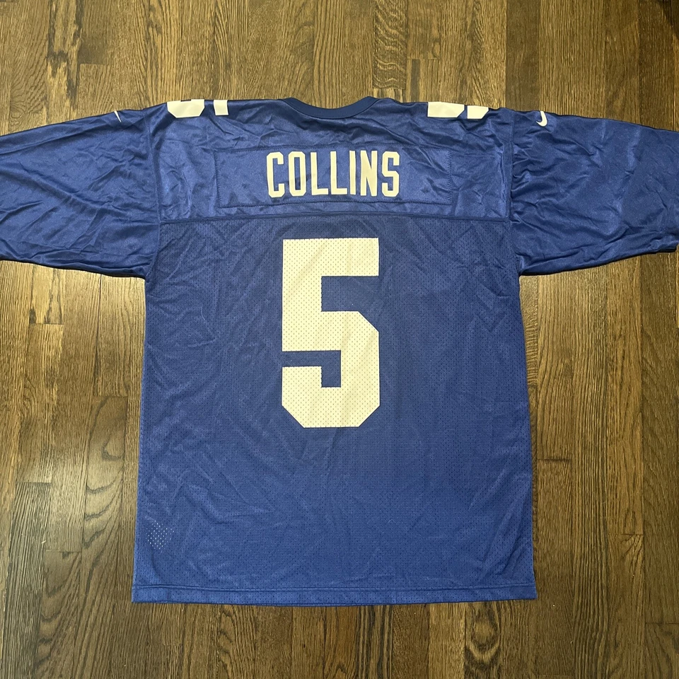 New York Giants Kerry Collins Jersey Nike Hombre XL Azul Foto 3 de 4