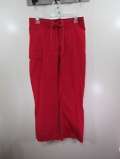Unbranded Scrub Pants Size XS Red Tie String Zipper Pocket
