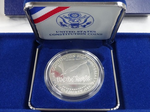 1987-S Constitution Proof Silver Dollar US Mint Commemorative $1 OGP COA - Picture 2 of 7