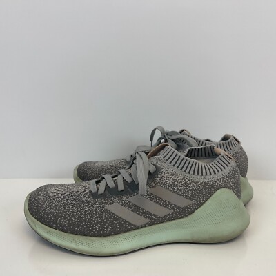 Adidas PureBoost Running Shoes Grey Lime Green Womens Size 9 
