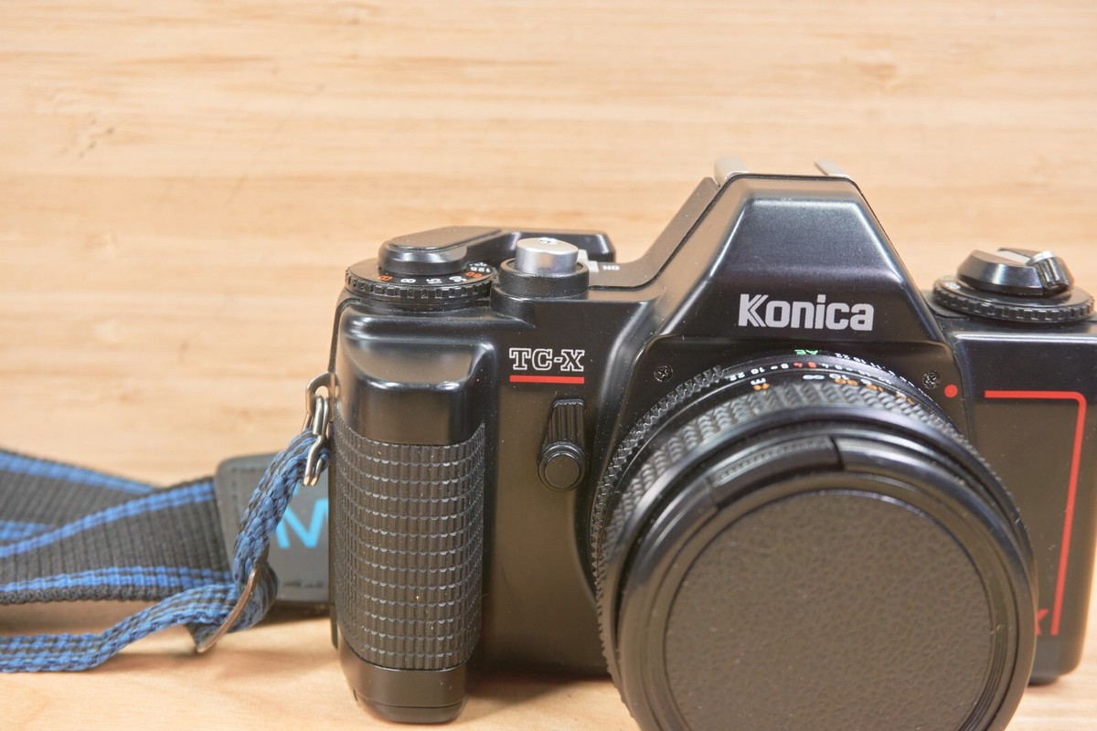 Vintage KONICA TC-X DX 35mm Film Camera Hexanon ar 50mm F1.8 Lens