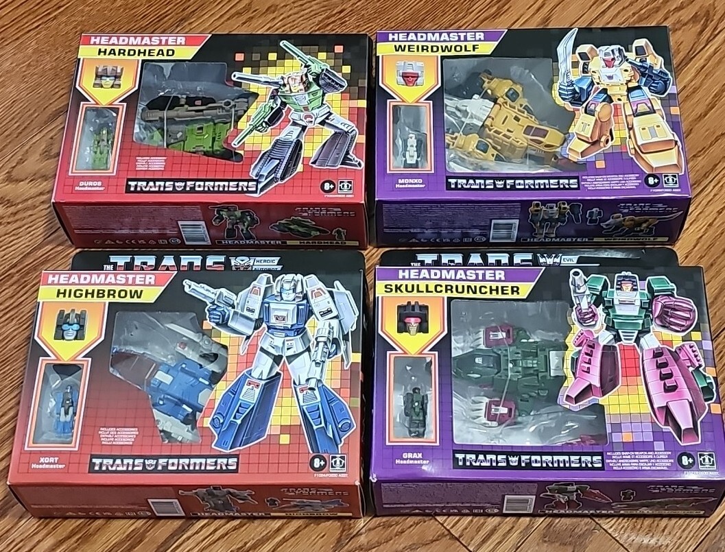Transformers G1 Retro Headmaster Toy Figure Set of NEW