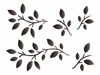 Vine Stencil Leaf Twig Leaves Tree Branch Garden Wall DIY Craft Art Signs Joanie