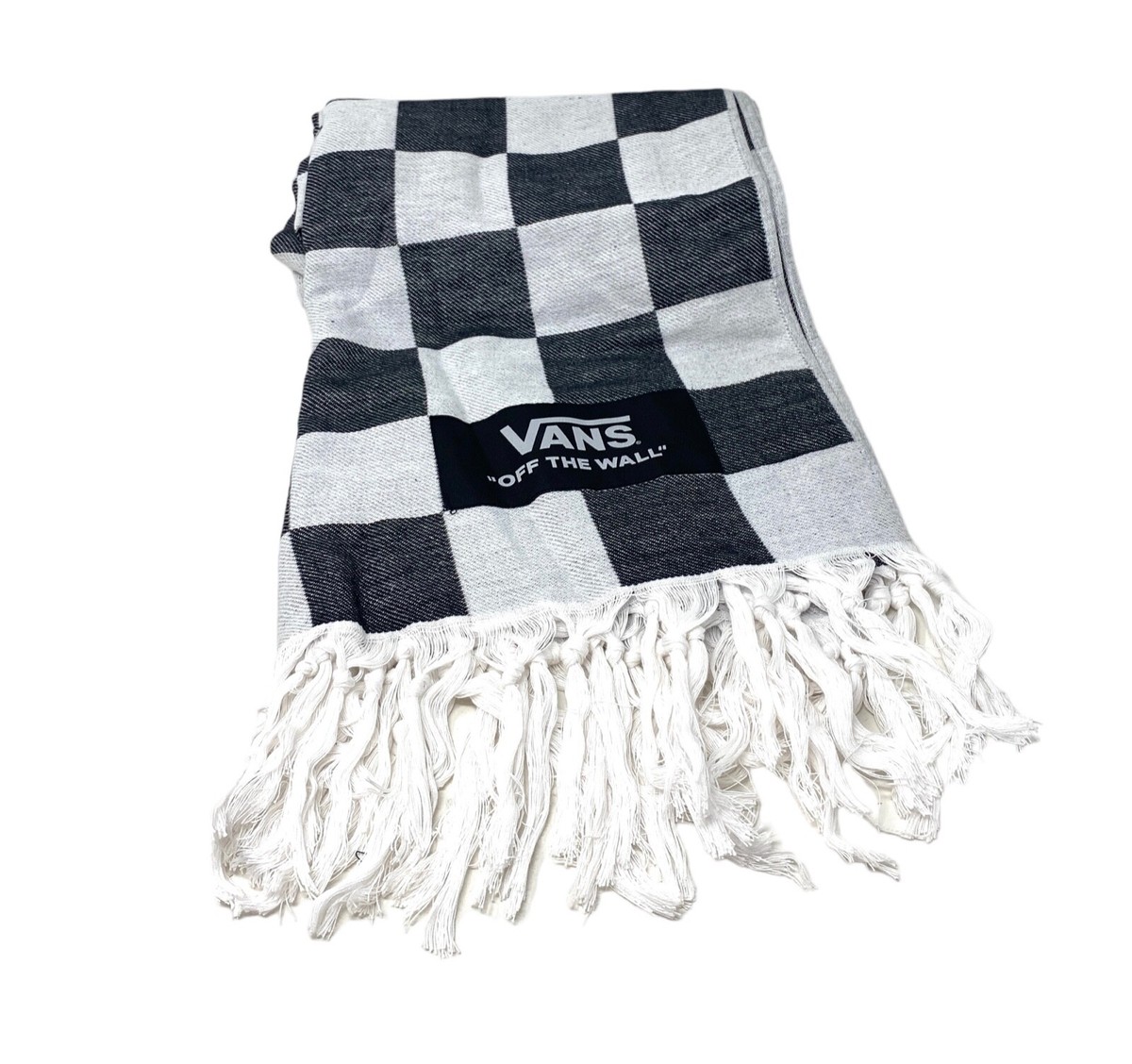 VANS OFF THE WALL BLANKET CHECKERBOARD Black White Travel Beach VN000CEENCA