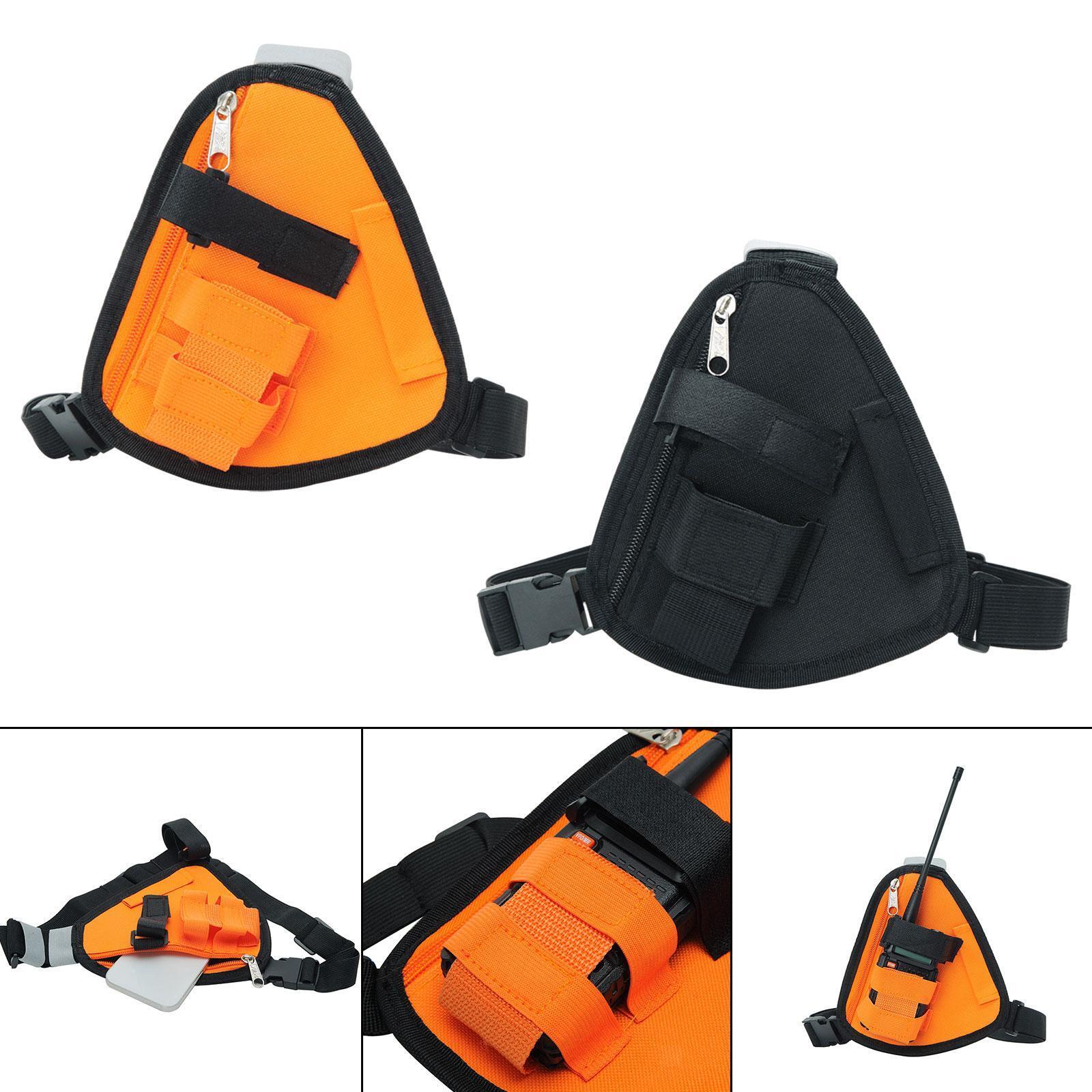 Bolsa de pecho walkie talkie bolsa de transporte para obras camping escalada