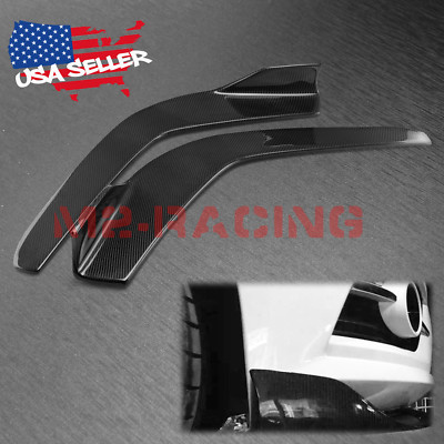 Real Carbon Fiber Type 3 Front Bumper Lip Kit Diffuser Canard Splitter BLS04CF