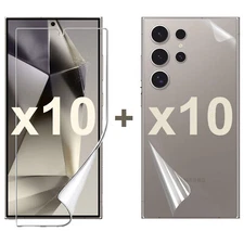10 Set Soft Film Screen Protector for Samsung Galaxy S24 ULTRA Front and Back