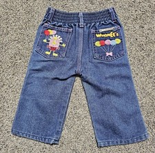Vintage Lil Jeans With Embroidered Pockets Size 12 Months