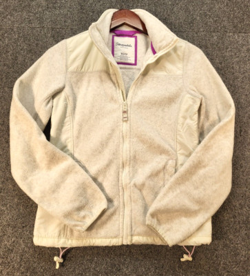 Aeropostale Jacket Women's Off- White XS/TP Fleece Shell & Liner Full Zip