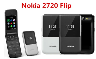 GCSUPERMARKET Original Nokia 2720 Flip (2019) 4G LTE Dual SIM KaiOS Unlocked phone NEW