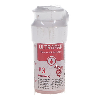 Ultradent 134 Ultrapak Retraction Cord Plain Knitted #3 Large Red 96''